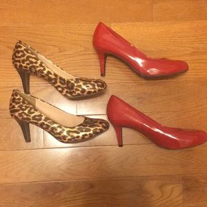 Red and cheetah print heel bundle